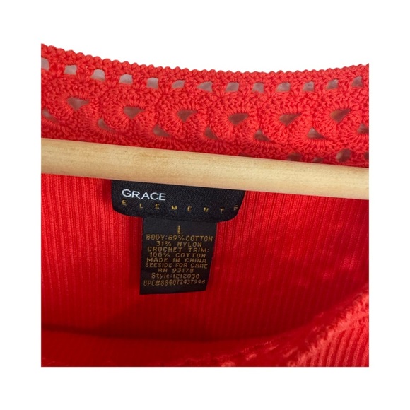 Grace Elements Reddish Orange NWT tank top size large - Picture 3 of 3